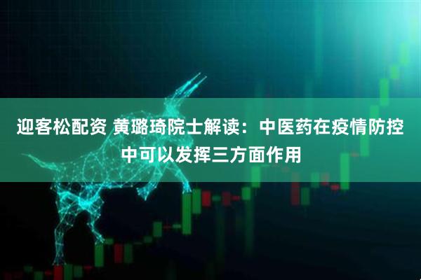 迎客松配资 黄璐琦院士解读：中医药在疫情防控中可以发挥三方面作用